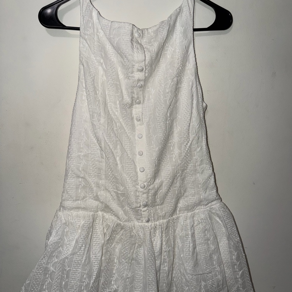 Princess Polly White Embroidered Mini Dress - PETITE